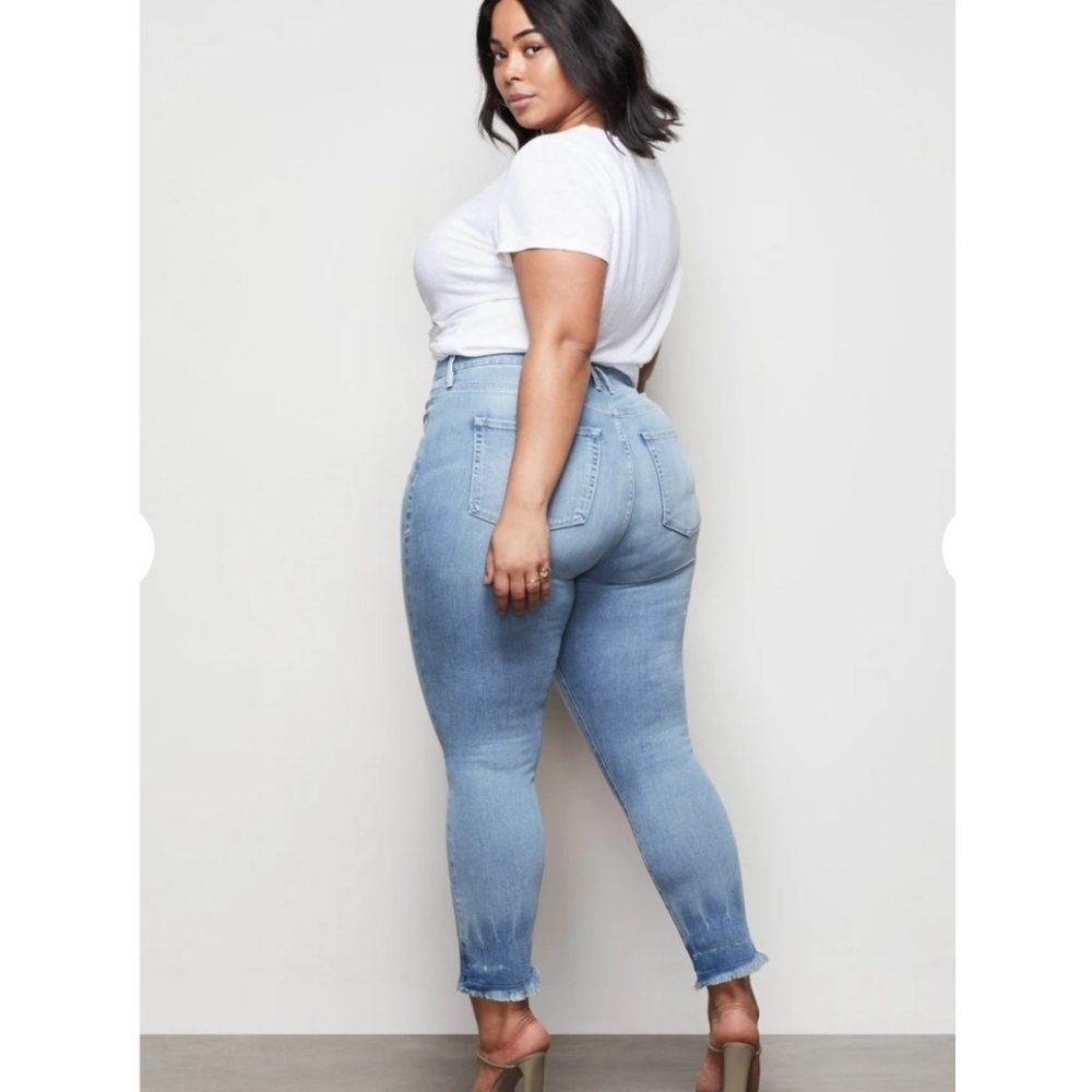 Good American | Good Legs Shadow Wash Blue 373 Stretch Comfort Jeans NEW Size 22 - Picture 2 of 15